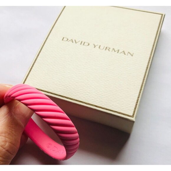 New David Yurman Barbie Pink Cable Rubber Bracelet 100% Authentic Size XS/S 10mm - Picture 4 of 6